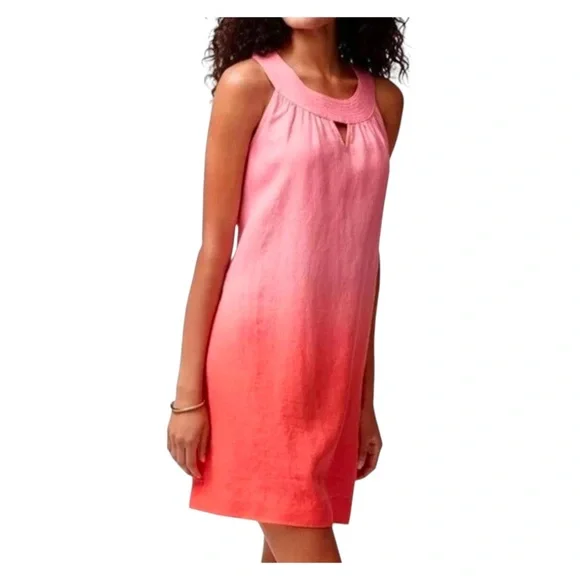 Tommy Bahama | Dresses | Euc Tommy Bahama 0 Linen Dress Two Palms  Sleeveless Pink Ombre Size Medium | Poshmark